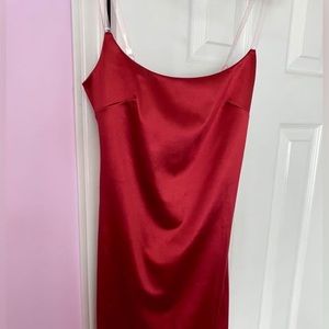 Red Silk Mini Dress